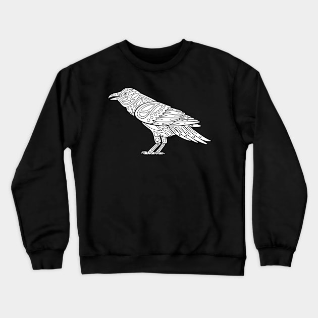 Native inspired Raven Crewneck Sweatshirt by DahlisCrafter